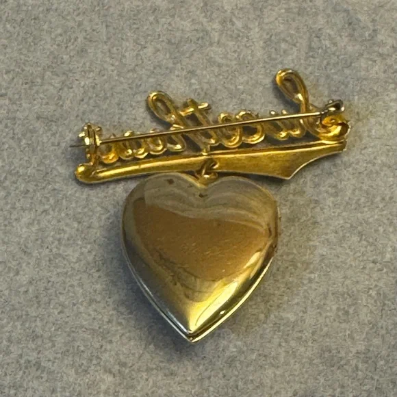 Sweetheart Navy Brooch Locket - Picture 3 of 13